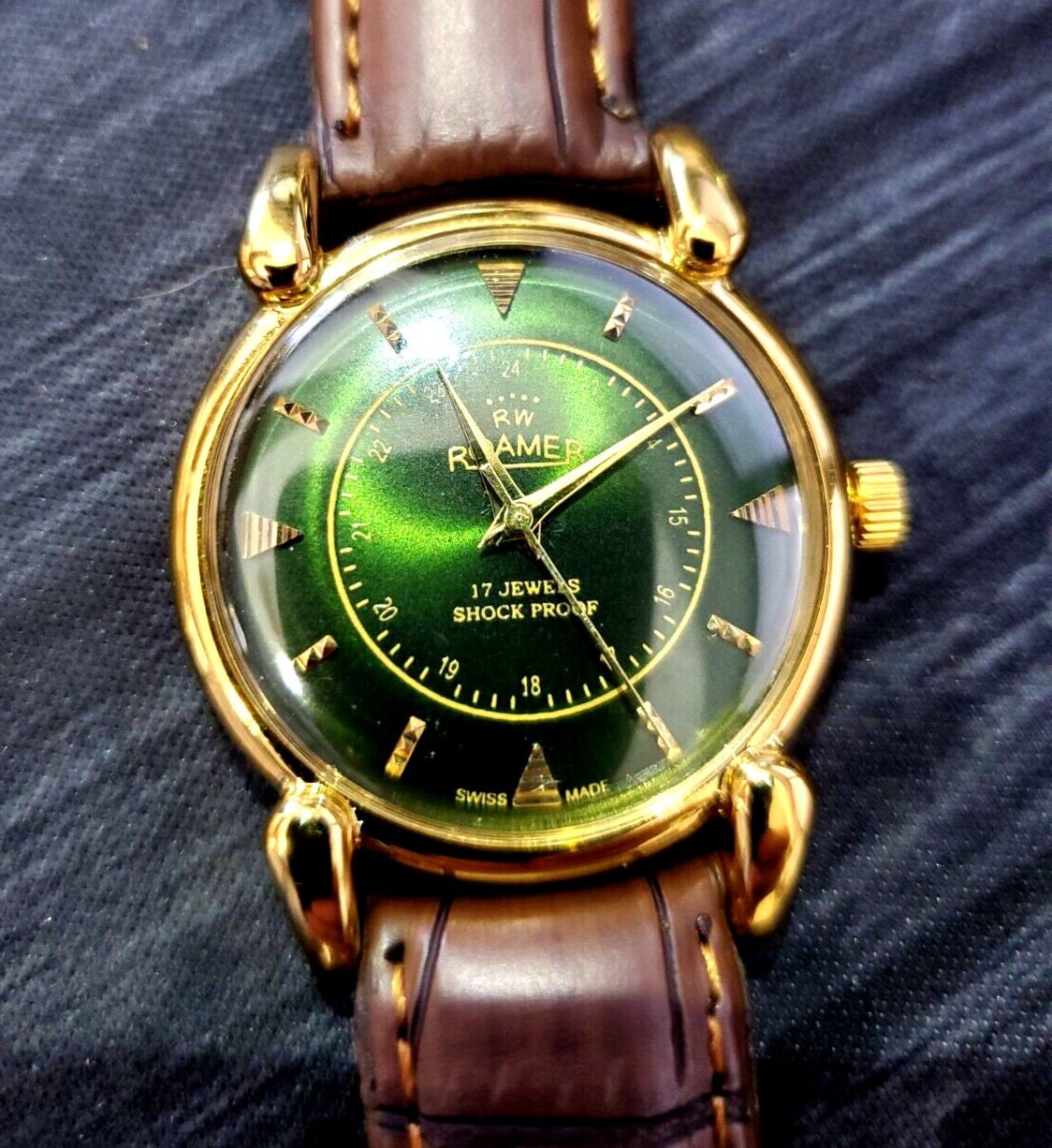 RARE Roamer Shock Proof Manual Wind Swiss Watch Restored Serviced
