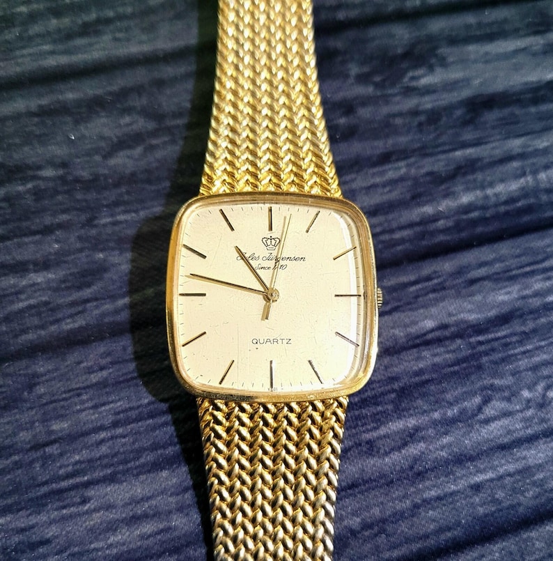 Zeldzaam vintage Jules Jurgensen retro Zwitsers herenhorloge uit de jaren 70 afbeelding 1