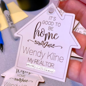 Bulk Realtor Keychain: Personalized Welcome Home Closing Gift