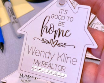 Llavero de agente inmobiliario al por mayor: regalo personalizado de bienvenida al cierre