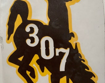 Wyoming Cowboys Mascot Vinyl Decal Sticker - 4 Inches, Officially Licensed, Fade Resistant - View #6