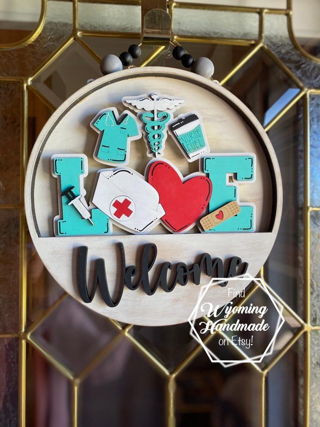 Nurse Insert, Nursing Welcome Sign, Hero Front Door Decor, Welcome Sign ...