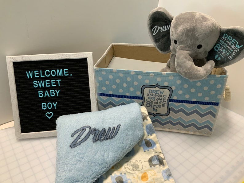 Personalized Baby Boy Gift Box Etsy