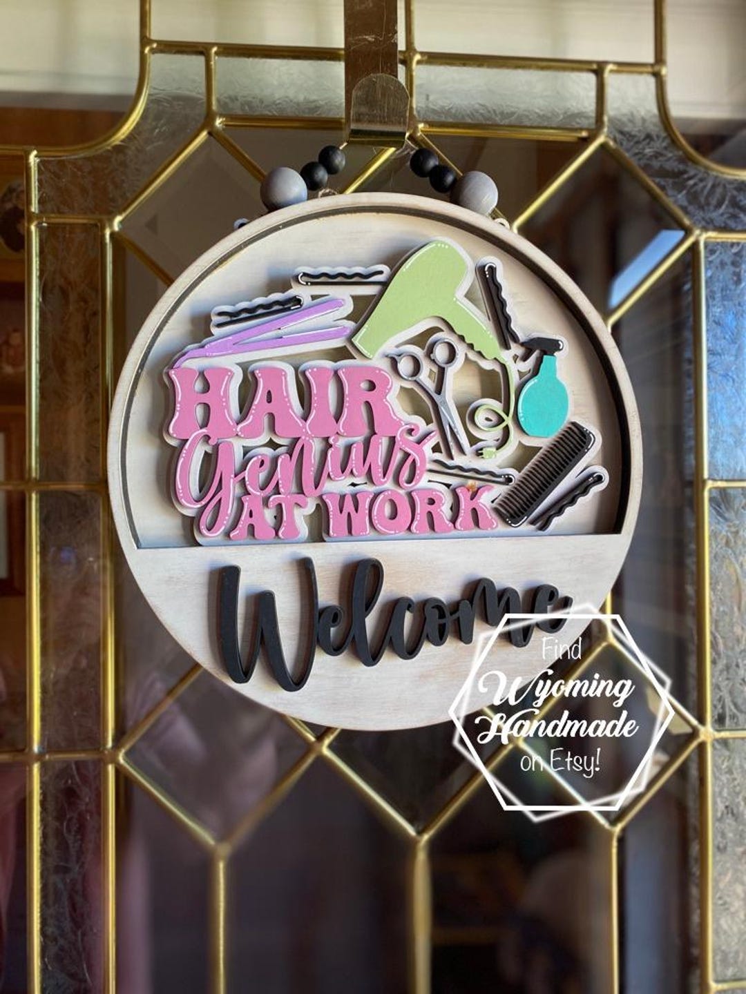 Hairstylist Insert, Hairstylist Welcome Sign, Stylist Front Door Decor ...