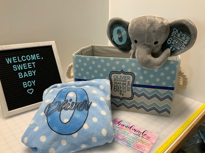 Personalized Baby Boy Gift Box Etsy