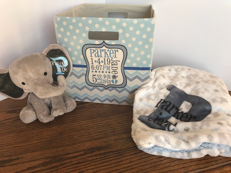 Personalized Baby Boy Gift Box Etsy