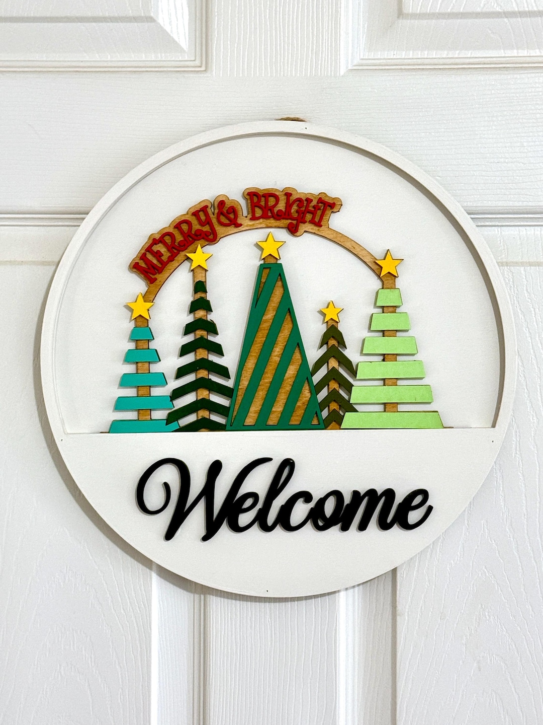 CHRISTMAS Inserts for Interchangeable Welcome Sign, Front Door Hanger ...