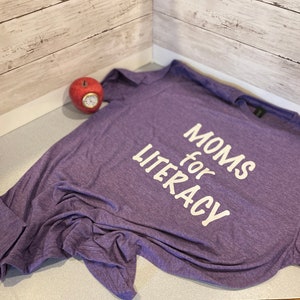 Book Ban T-shirts, Support Your Library shirt, I Read Banned Books shirt, Moms for Literacy shirt, purple library shirt