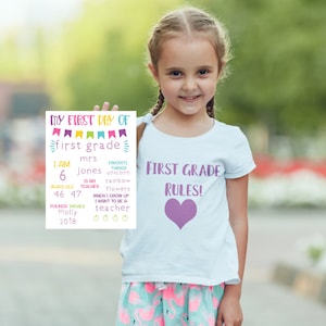 Back to School white board Sign, personalized sign for back to school, dry erase school sign, your name school sign