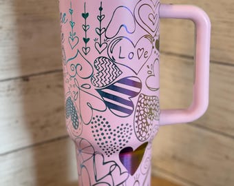 Vaso personalizado de 40 oz, taza grabada con láser, regalo personalizado, vaso grabado para hombres, taza para fiesta en el portón trasero, taza de 40 oz, regalo para mamá