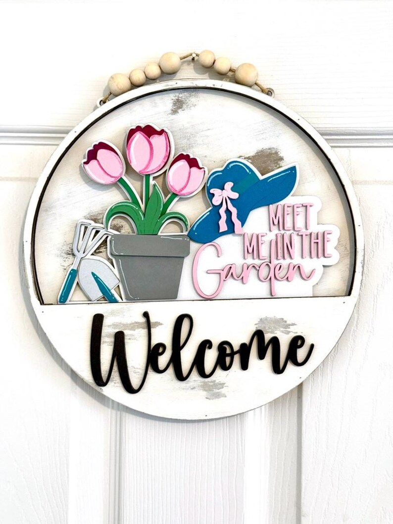 FLORALS Inserts for Interchangeable Welcome Sign, Front Door Hanger ...