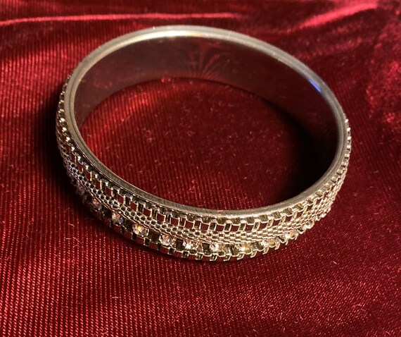 Chico's Sterling Silver Bangle Bracelet Encrusted… - image 6