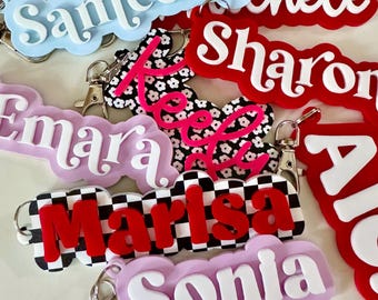 Personalized 3D Name Keychain: Sports & School Bag Tag