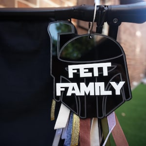 Star Wars Inspired Stroller Tag | Mandolorian Stroller Tag | Rebel Alliance Acrylic Tag | Disney World or Disneyland Stroller Tag