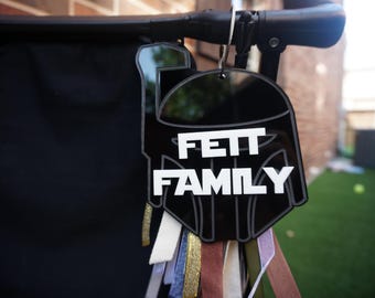 Star Wars Inspired Stroller Tag | Mandolorian Stroller Tag | Rebel Alliance Acrylic Tag | Disney World or Disneyland Stroller Tag