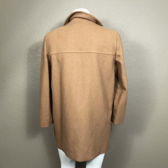 1960s Pendleton Vintage Wool Car Coat Brown Long … - image 2