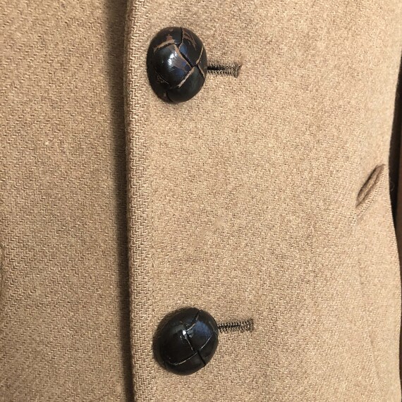 1960s Pendleton Vintage Wool Car Coat Brown Long … - image 3