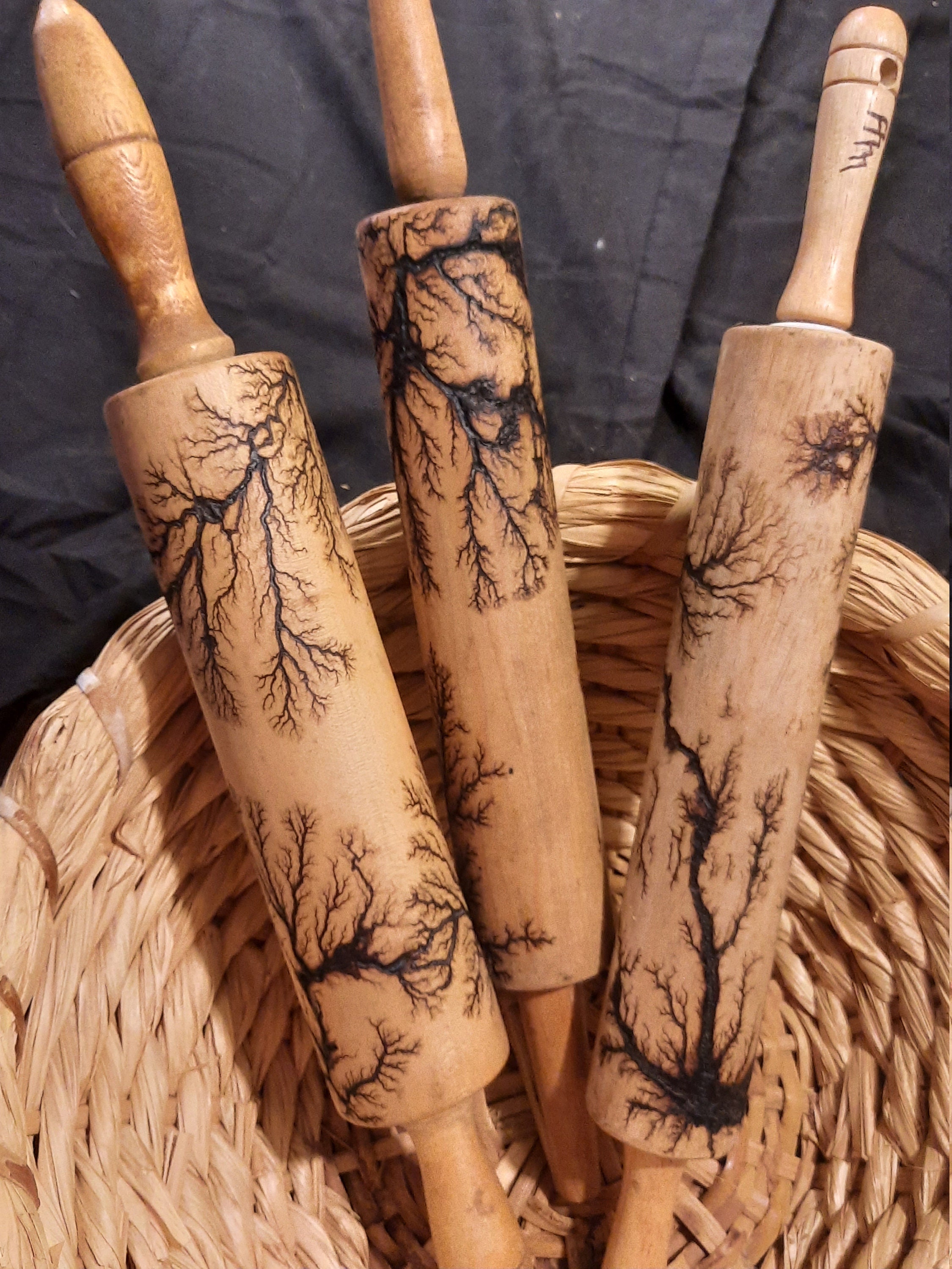 Lichtenberg/fractal Rolling Pins Etsy Canada