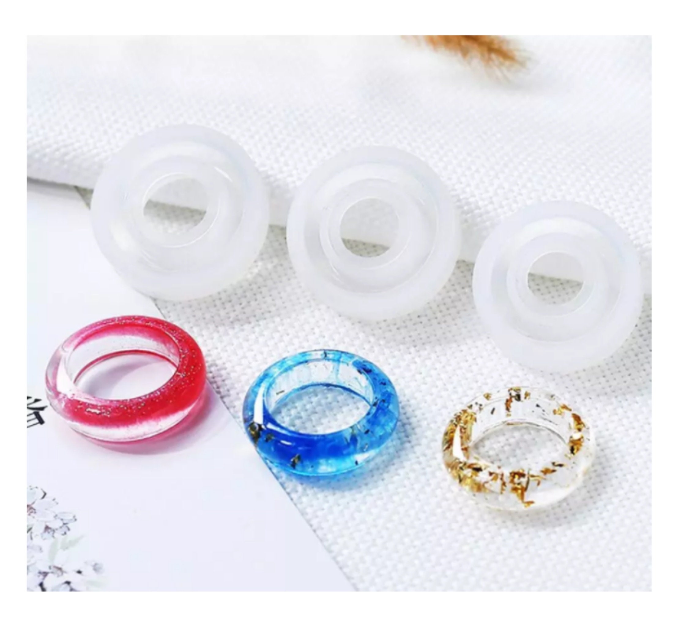 3pcs Ring Jewelry Casting, Ring Silicone Mold, Ring Mold Resin Form,  Silicone Jewelry Molds, Flat Rings Mold-handmade Diy, Molds For Jewelry  Making