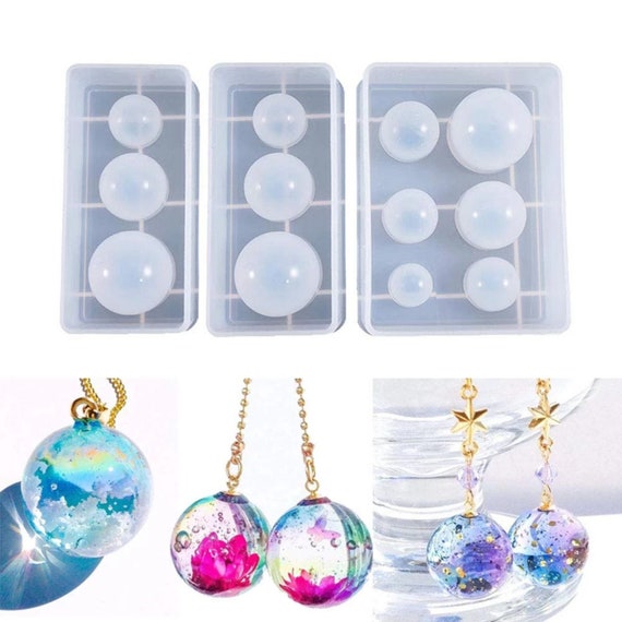 DIY Sphere Round Silicone Mold for Resin Epoxy Jewelry Making