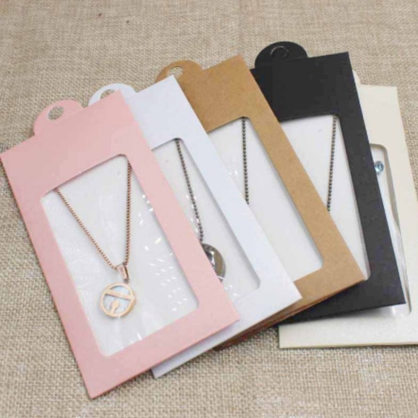 30 stuks ketting kaart sieraden display voor sieraden verpakking