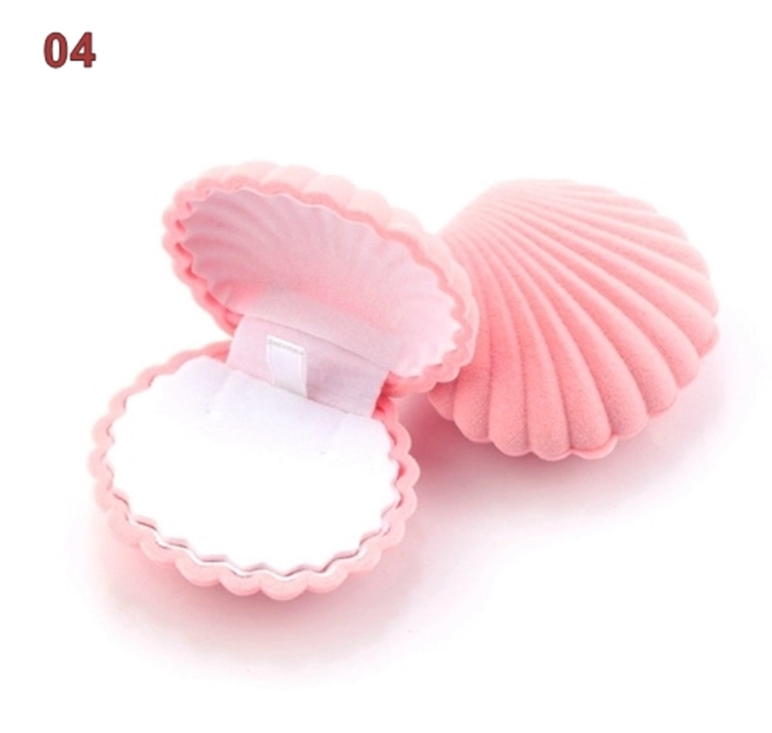 Velvet Shell Jewelry Box Earrings Necklace Box Display Gift Etsy