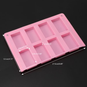 Molde de silicona rectangular para hacer joyas