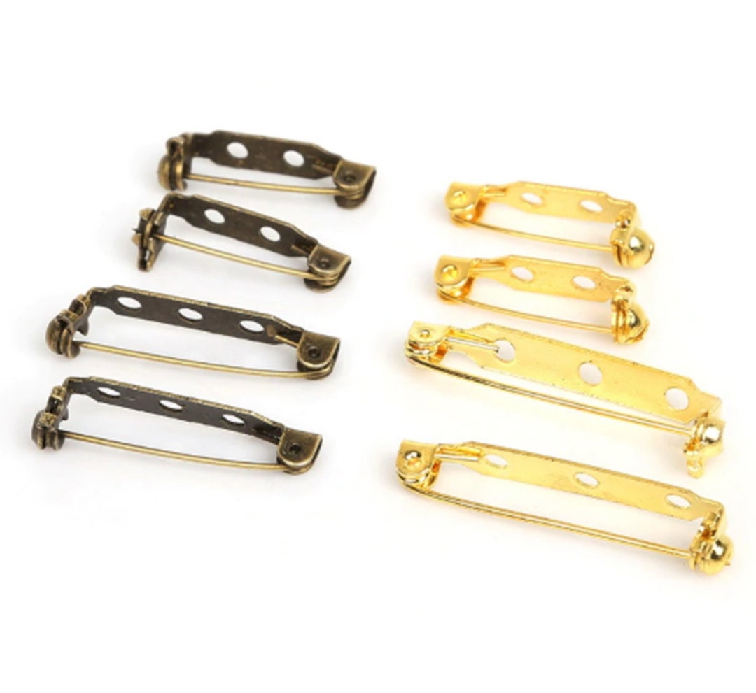 Brooch Clasp Pin Back Fasteners Craft Jewelry Making Findings Etsy