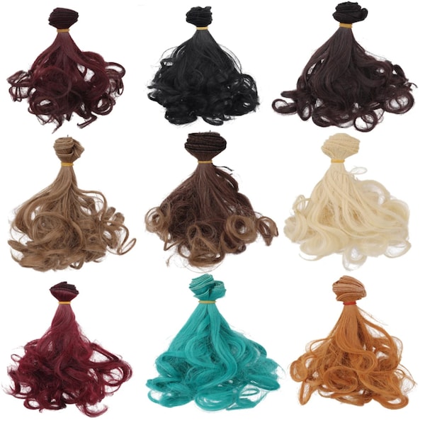 15cm Curly Doll Hair For Doll Making Accessories