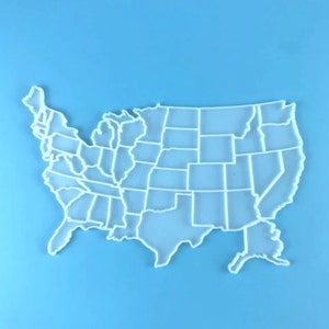 Moule en silicone pour carte des États-Unis pour la fabrication de bijoux