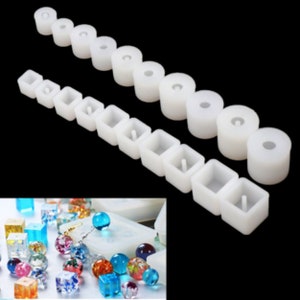 10pcs Round Square Bead Silicone Mold For Jewelry Making DIY