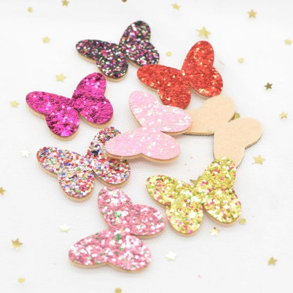 20pcs Sequins Glitter Butterfly Patch Appliques for Clothes Craft  Decoration 