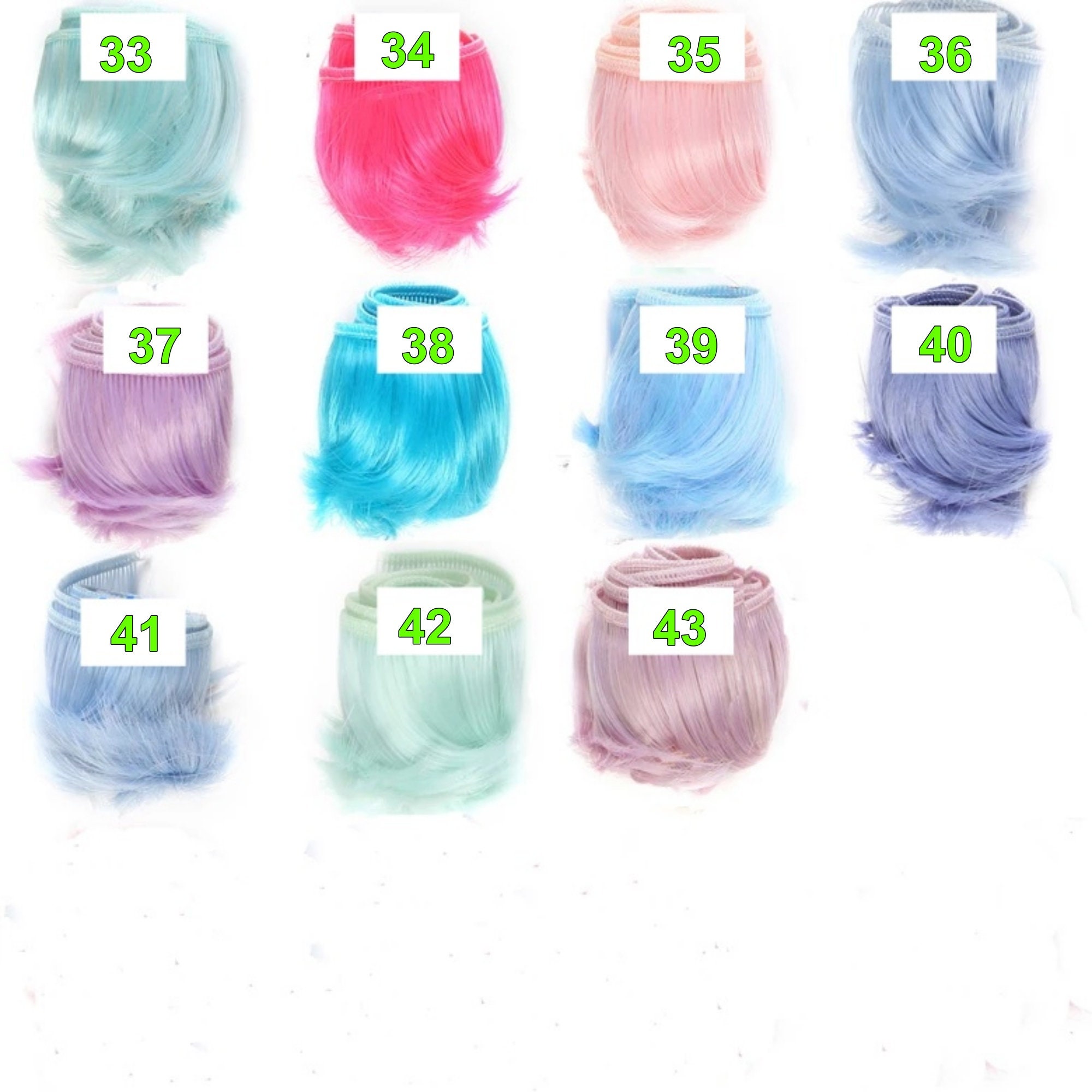 Short Doll Hair Straight Wig Handmade Doll Making DIY Etsy