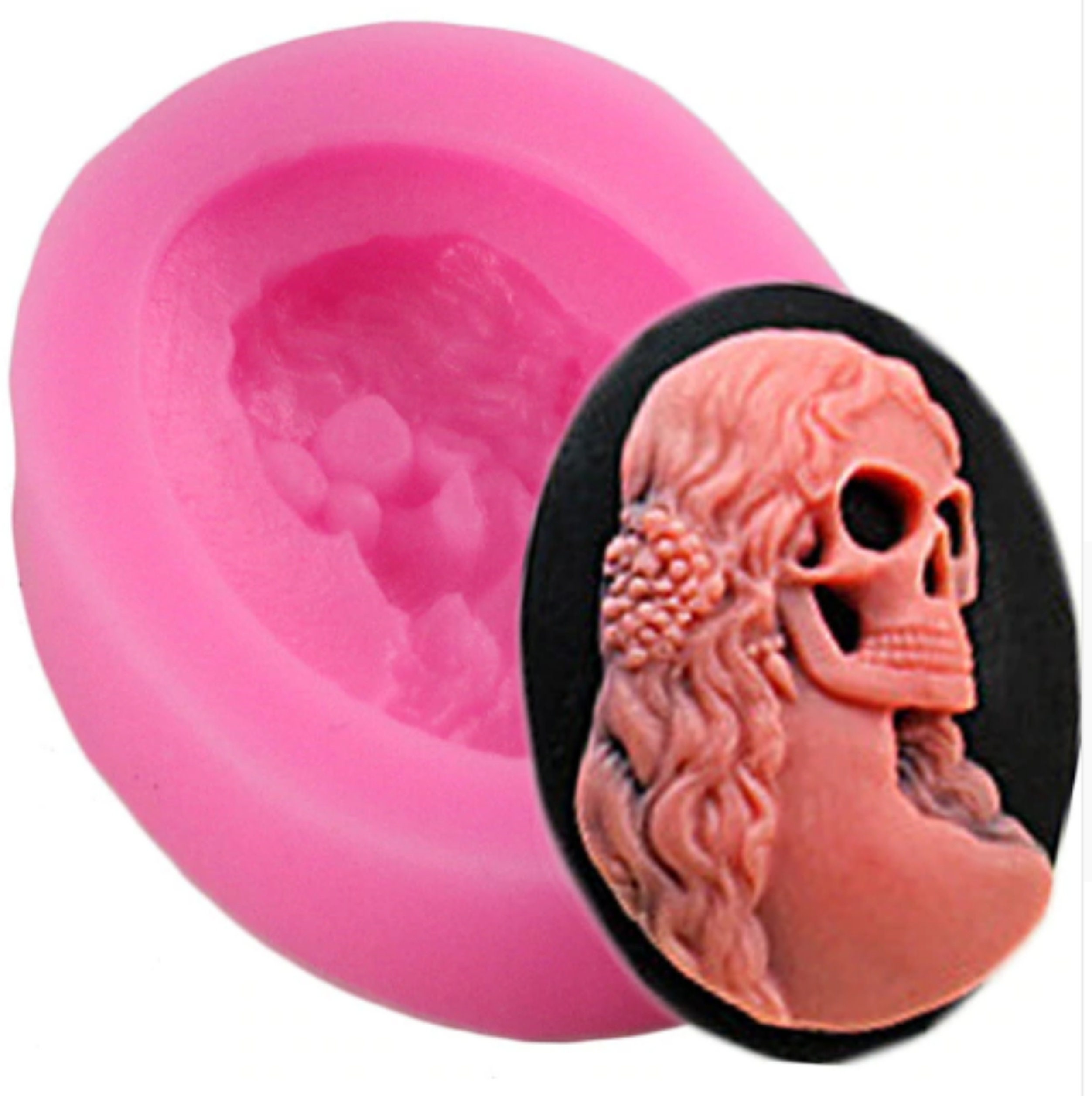 Small Skull Head Silicone Mold Halloween Epoxy Resin Mold Etsy