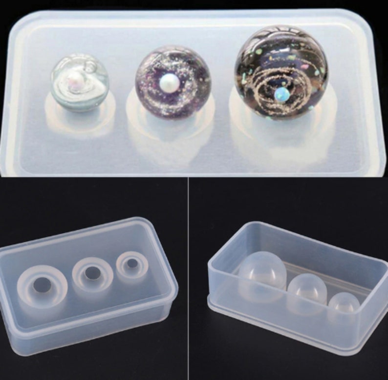 Round Ball Silicone Mold Epoxy Resin Jewelry Making Craft DIY Etsy