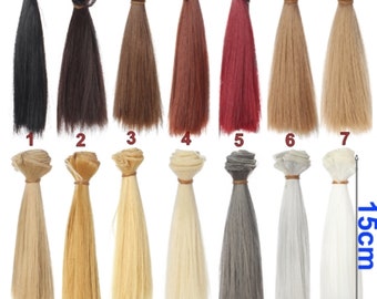 Capelli per bambola lisci da 15/25 cm per accessori per realizzare bambole