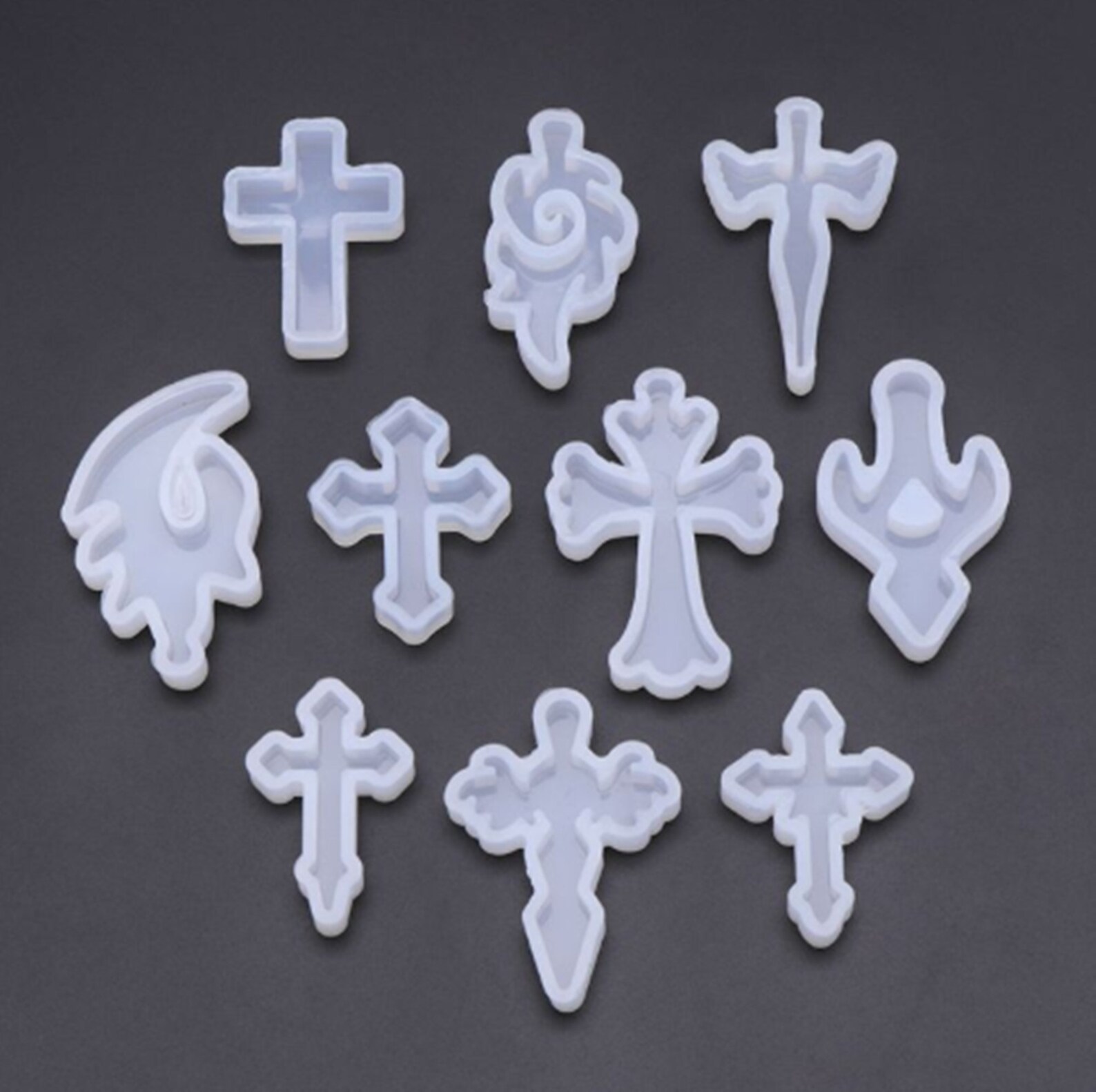 10pcs Cross Shape Silicone Mold Epoxy Resin Mold Jewelry Etsy