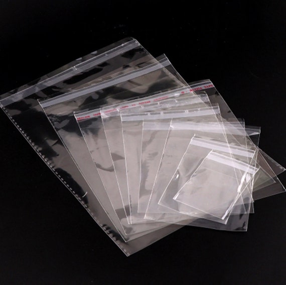 Buy 100 Pcs Transparent Self Adhesive Seal Plastic Storage Bag OPP Online  in India  Etsy