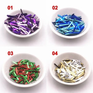 100pcs Rectangle Shape Sequins Paillettes For Garment Earring Sewing Accessories