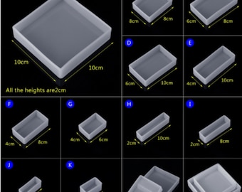 Square Rectangle Silicone Mold For Jewelry Making