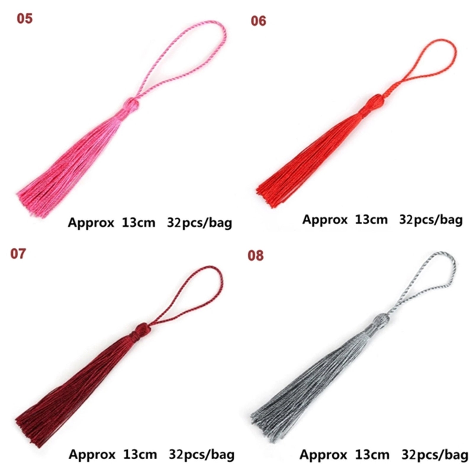 32pcs Polyester Silk Tassel Fringe 13cm Tassels Trim Sewing Etsy