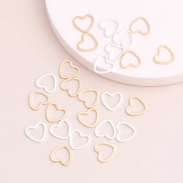 100pcs Hollow Heart Connector For Jewelry Making Finding