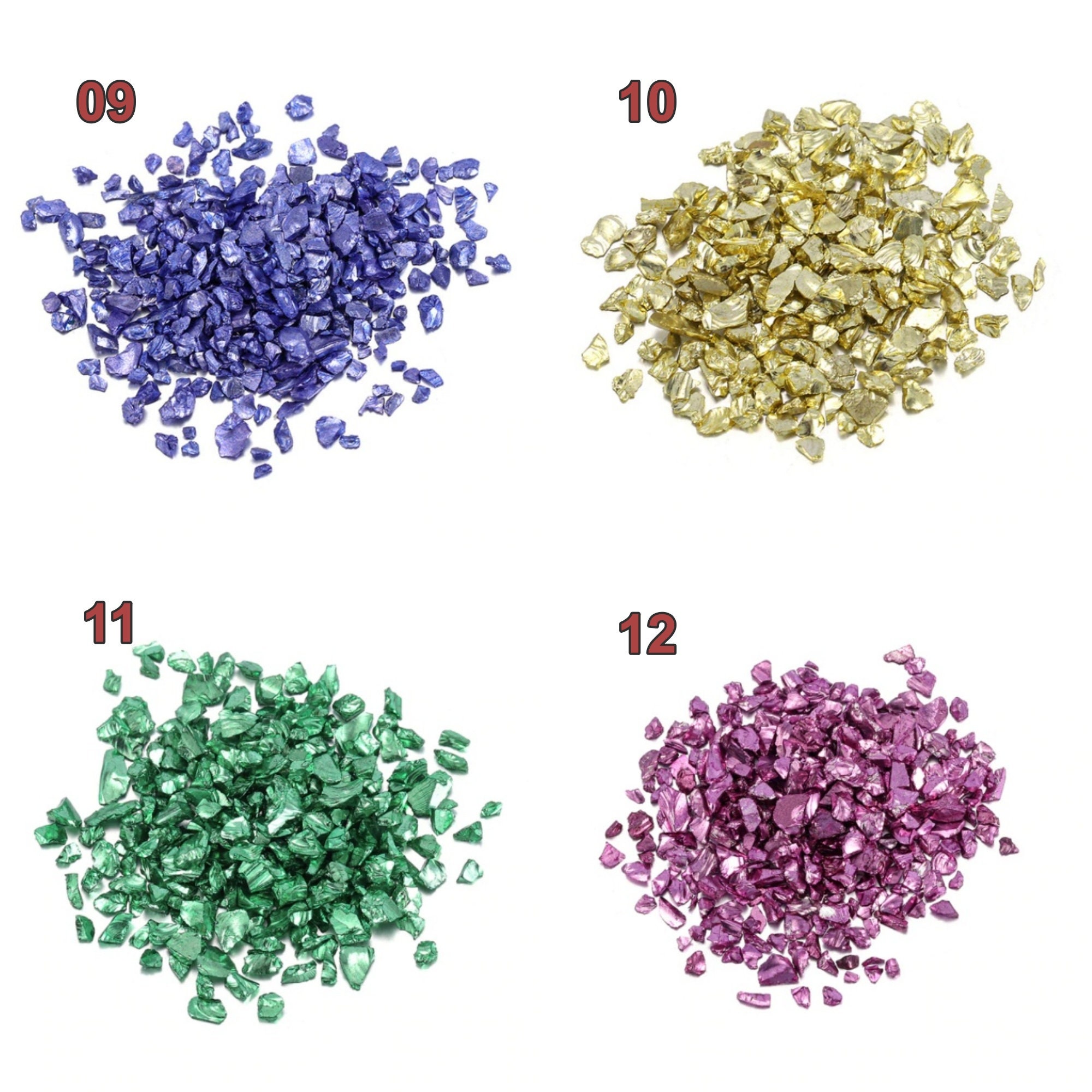 Glass Metal Crushed Stone Filler DIY Table Decoration Filling Etsy