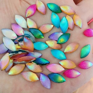 80 cabochons à dos plat en oeil de cheval avec breloques pour la fabrication de bijoux