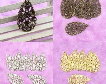 20pcs Charm Chandelier Filigree Connectors Earring Findings Jewelry Making DIY
