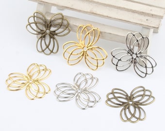 20pcs Flower Wraps Connectors Embellishments For Jewelry Making