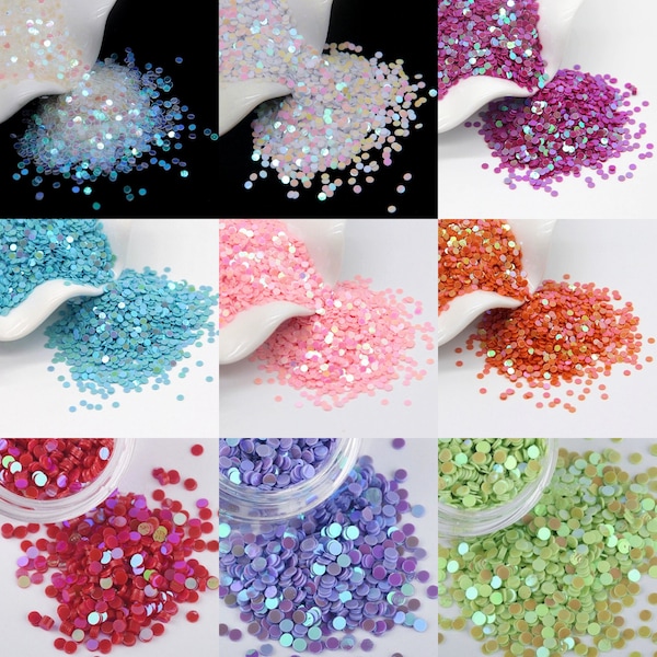 20g Round Dot Shape Glitter Confetti For Craft Resin Slime Supplies