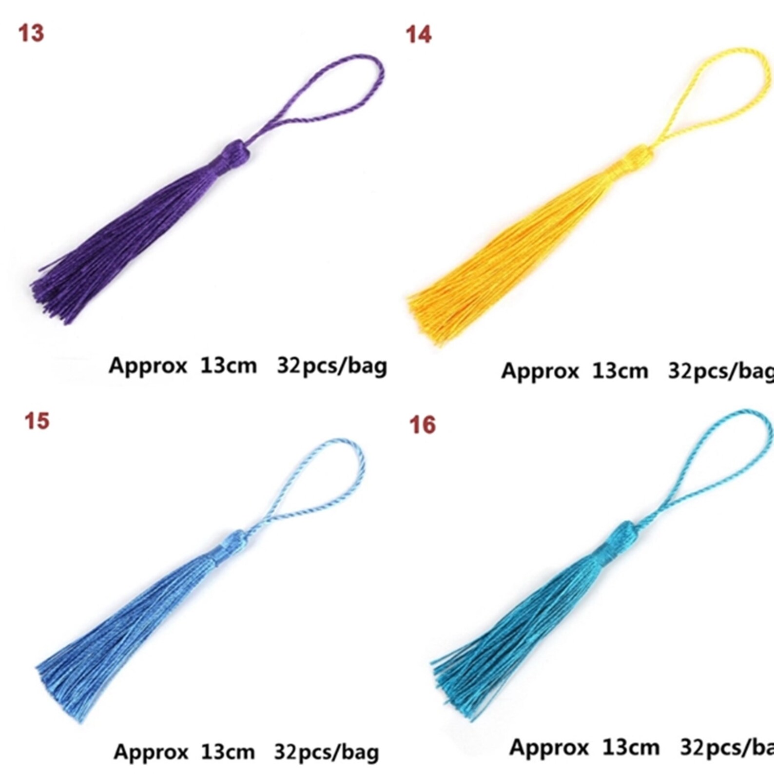32pcs Polyester Silk Tassel Fringe 13cm Tassels Trim Sewing Etsy