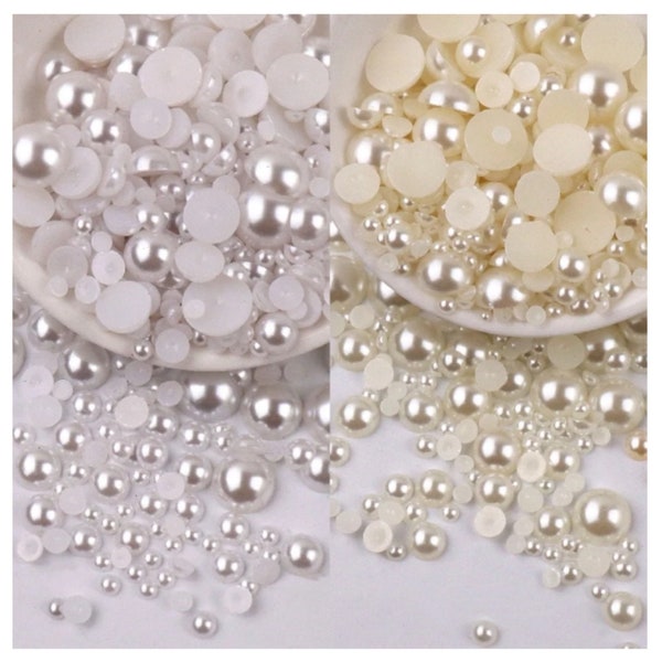 2mm-14mm Imitation Pearl Flatback For Craft Decoration