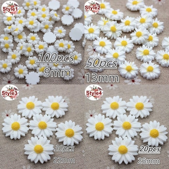20pcs yellow Daisy Resin Flatback Cabochon ScrapbookIng for phone//craft@